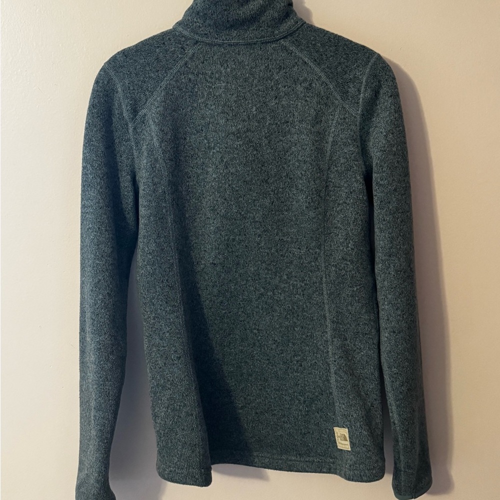 The North Face Sweater Womens Crescent Ridge Shaw Collar Blue Size S EUC - Picture 3 of 6